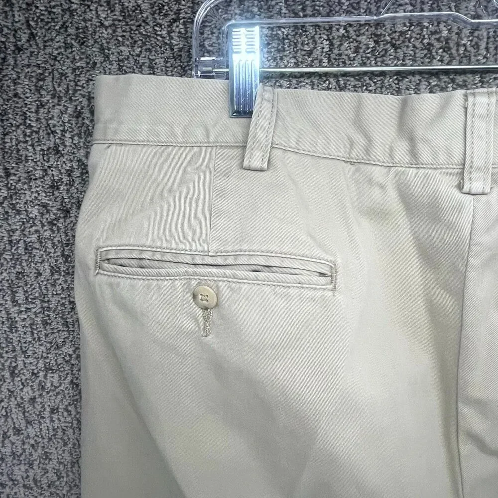 Polo Ralph Lauren Andrew Chino Pants Mens 38x32‎ Beige Pony Logo Pleated Front